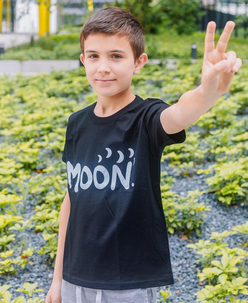 Dětské tričko Moon černé